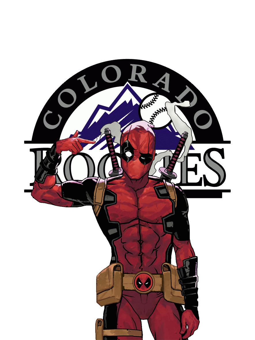 Colorado Rockies Deadpool Logo iron on paper